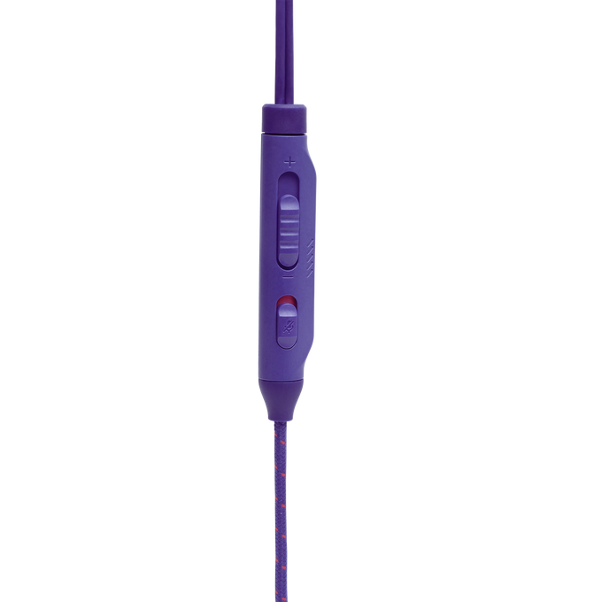 JBL Quantum 50 - Purple - Wired in-ear gaming headset with volume slider and mic mute - Detailshot 3 image number null